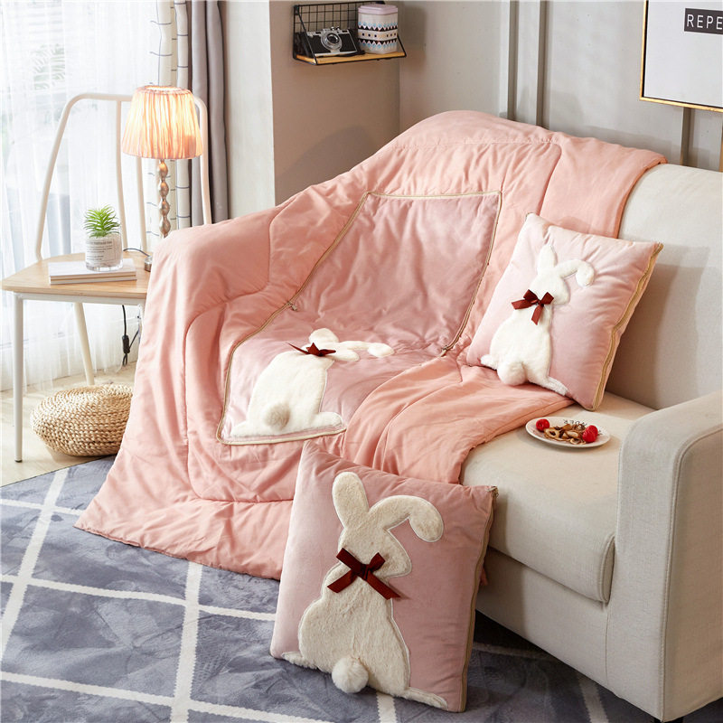 Car load pillow quilt dual use high-end car air conditioned in cushioned office nap quilt 2-in-1 summer