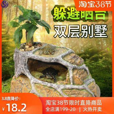 Turtle sunning platform high water level fish tank climbing platform climbing from floating wood grain rest water level sunbathing back stone floating island turtle platform stone