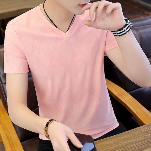 Шелковая тонкая трендовая футболка с коротким рукавом