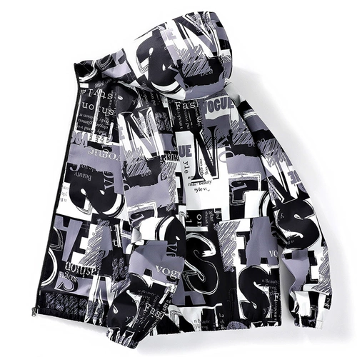 Мужская демисезонная трендовая куртка для школьников для отдыха, оверсайз, градиент, подходит для подростков