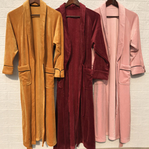 Winter Classic Edition Japanese island suede ladies long sleeping robes soft and comfortable special cabinet quality superb