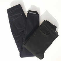 Japanese and American denim Down Pants Winter Womens Warm High Waist Pants Machine Washable Imported White Duck Suede Slim Skinny Pants