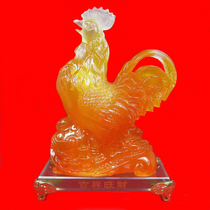 Auspicious Wangcai Agate crystal rooster ornaments Feng Shui lucky Zodiac rooster rooster big rooster home living room furnishings