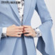 iwode Evo custom suit suit fashion women's temperament slim two-piece blue banquet dress