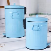 创意欧式四款彩色加厚垃圾桶家用脚踏美式复古厨房卫生间客厅邮筒