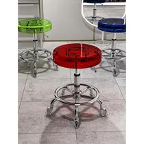 Stainless steel large work stool lifting beauty stool fashionable rotating barber shop master chair makeup manicure and hair acrylic