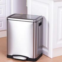 Environmentally friendly dry and wet classification kitchen Japanese trash can double barrel home kitchen hotel large capacity stainless steel trash can