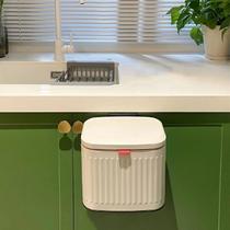 Kitchen cream-style washroom and bathroom have flip-top wall-mountable storage box for home special cabinet door trash can