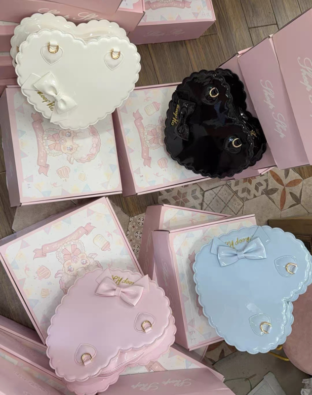 Sheep-Shaped Puff Biscuits in a Heart-Shaped Package, Brand New In-Store Stock, Same-Day Shipping with Original Ribbon
