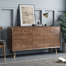 Nordic full solid wood white waxed wood Jiudou cabinet minimalist modern log light extravagant and versatile containing Xuanguan cabinet furniture