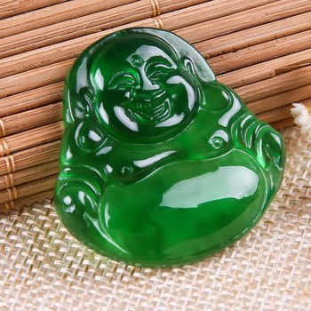 Myanmar aa jade ice jade buddha female model laughing buddha male jade pendant maitreya buddha jade pendant full green pendant pendant jade buddha
