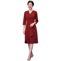 Noble young married mothers dress plus size wedding dress 2024 summer new style wedding dress for mother-in-law for small people