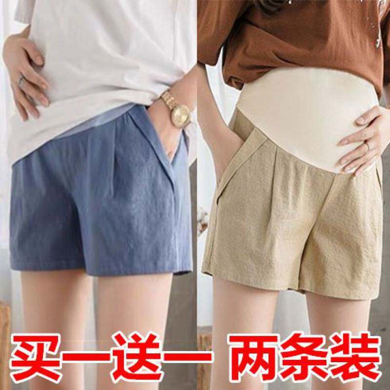 Maternity pants, summer shorts, fashion, large size, casual three-point bottoming pants, belly support, maternity clothes, summer clothes