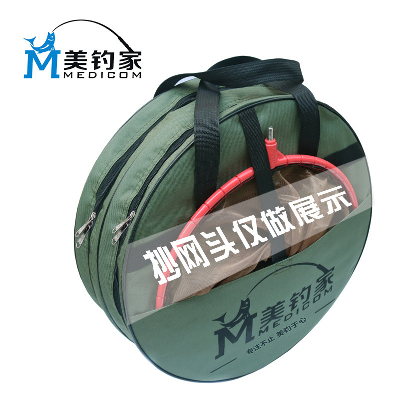Import Fishing Bag Waterproof double layer Three-layer Multifunction Thickened Fish Guard Bag Round Gear Bag Fish Cage Bawl Nets