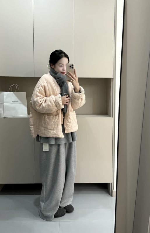 1004 “Textured Fermented Wash Special Color” 100% Linen Cotton Jacket - Bust 132, Front Length 65, Back Length 68