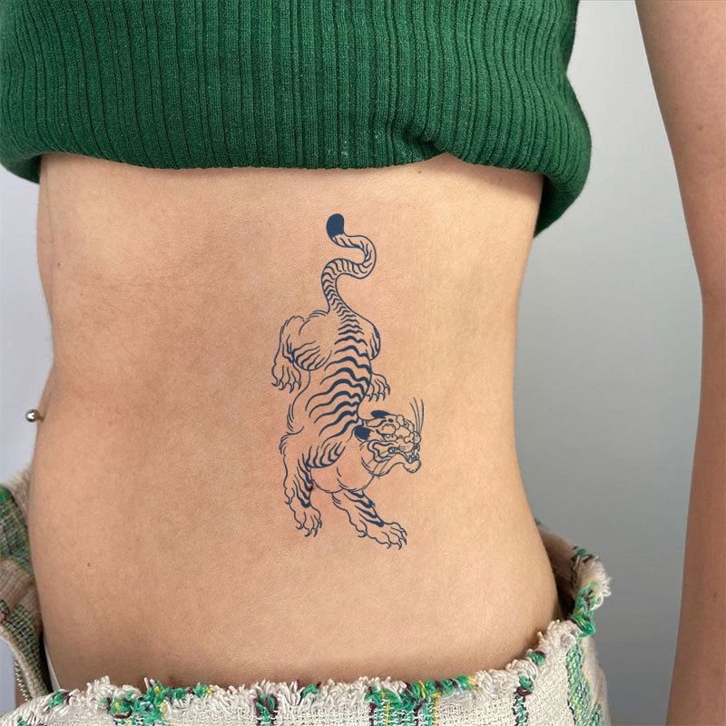 Gattoo Tiger Descends from the Mountain, No Glue, Non-Reflective, More Realistic Tiger Arm and Leg Tattoo Stickers Gattoo Tiger Descends from the Mountain, No Glue, Non-Reflective, More Realistic Tiger Arm and Leg Tattoo Stickers