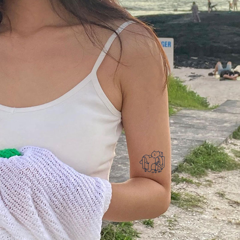 Gattoo Happy Holidays, Relaxing on Vacation, Waterproof Plant Two-Week Temporary Tattoo Stickers Gattoo Happy Holidays, Relaxing on Vacation, Waterproof Plant Two-Week Temporary Tattoo Stickers