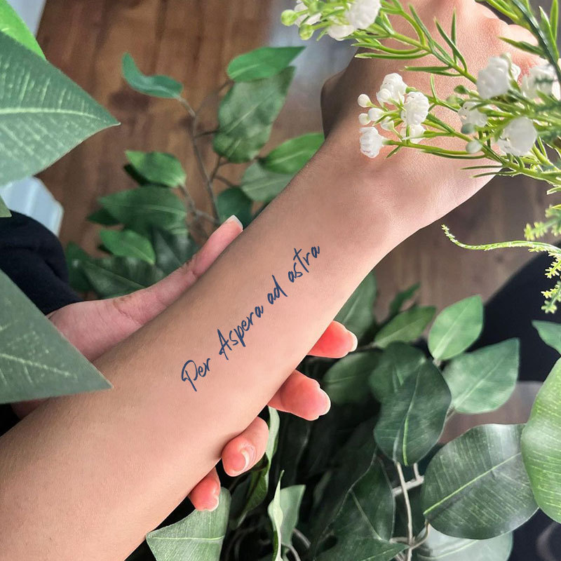 Gattoo【Travel through Adversity, Reach the Stars】Latin Non-Reflective Realistic Visual Tattoo Stickers Gattoo【Travel through Adversity, Reach the Stars】Latin Non-Reflective Realistic Visual Tattoo Stickers