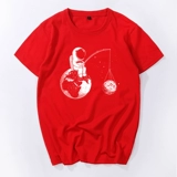 Tide, черный космонавт, футболка, коллекция 2023, короткий рукав, свободный крой