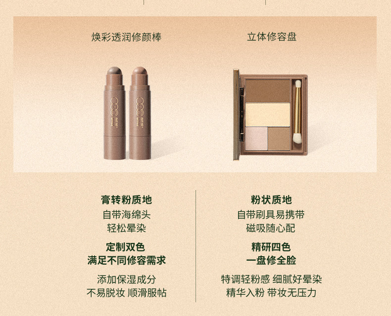 【中國直郵】 OUT OF OFFICE 光影CP (高光棒+水泥棒)5ml*1+5ml*1 提亮液體 修容棒 OOO光影 cp 面部啞光【經典套裝】