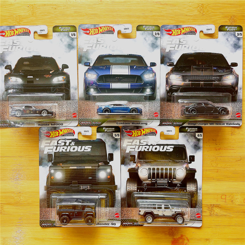 Hotwheels Fast and Furious Alloy Car Model Gbw75 Land Rover Honda Mustang Dodge Jeep