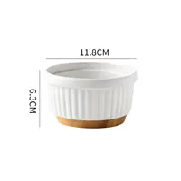 Белая керамическая постоянная температурная нагревательная миска [350 мл]