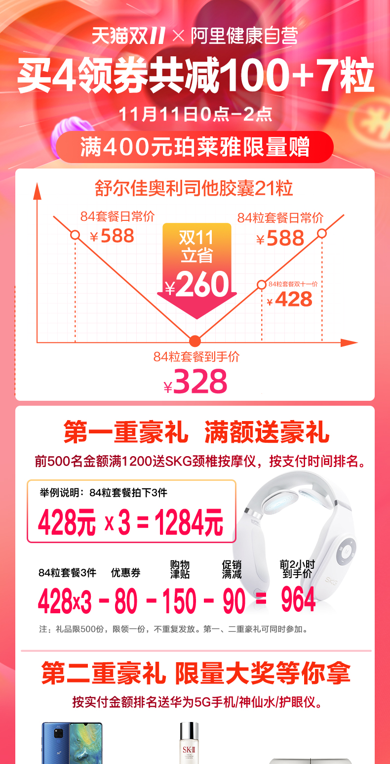 舒尔佳 奥利司他 排油减脂胶囊 84粒 真正排油减肥 图2