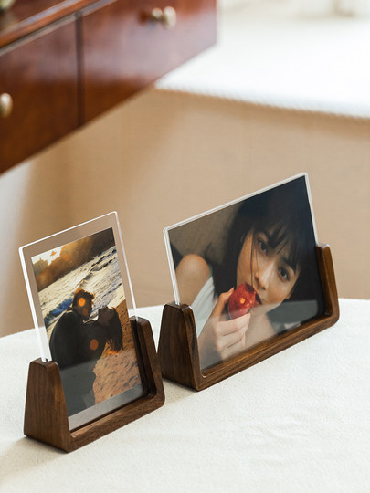亚克力相框摆台摆件高级感空框展示框架6寸六照片打印加相框定制