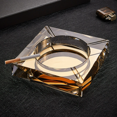 Стеклянная креативная трендовая большая пепельница для офиса, делается под заказ, подарок на день рождения