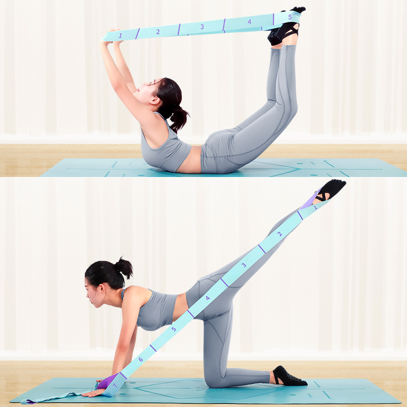 Yoga elastic band male and female open shoulder strap Fitness Pull Strap Stretch with slimming stretch drawbar with open back practicing shoulder