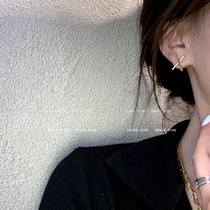 Treasure girl super simple cold wind cross earrings earrings earrings earrings earrings 2021 New Tide Women jewelry