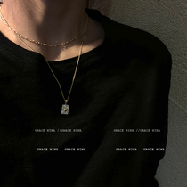 Grace Nina light luxury niche retro ins simple double necklace female tide choker neck strap neck jewelry
