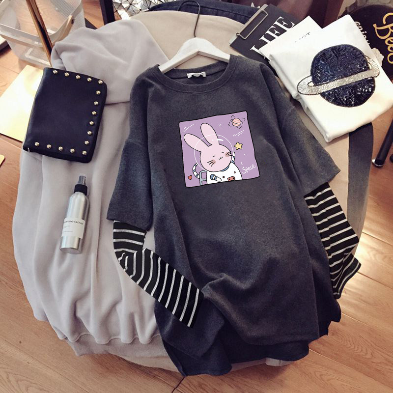 Maternity Spring and Autumn 2022 New Fashion Cotton Loose Mid-Length Long Sleeve t-Shirt Maternity Leggings Tide