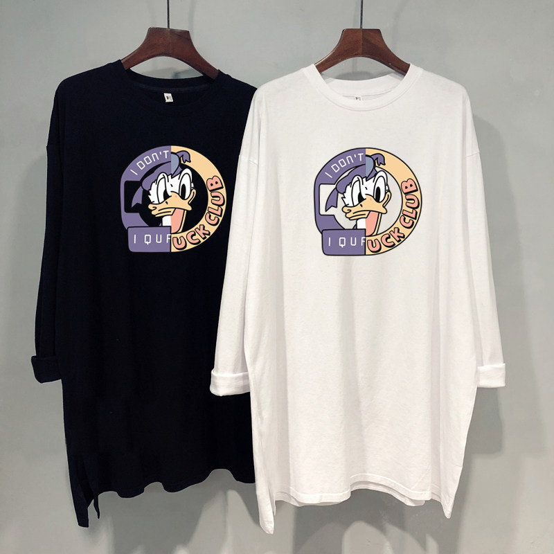 Pregnant women's clothing 2023 Fashion new fashion mom shade cotton loose mid - long sleeve pregnant woman T - shirt