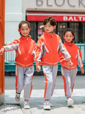 Kindergarten garden clothes, winter thickened sports three-piece suit, primary school school uniforms, autumn and winter clothes, plus velvet suit, children's class clothes