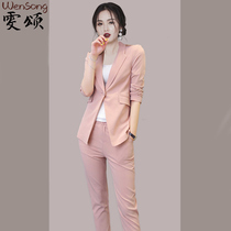 Temperament Professional Suit Suit Women 2022 Fall new Korean version Fashion foreign air trendy autumn and two sets of womens clothes