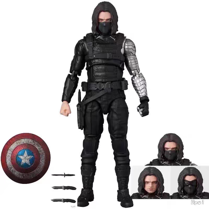 In Stock Winter Soldier Bucky Captain America Medicom Toy Mafex203 Marvel 6inch Action Figure