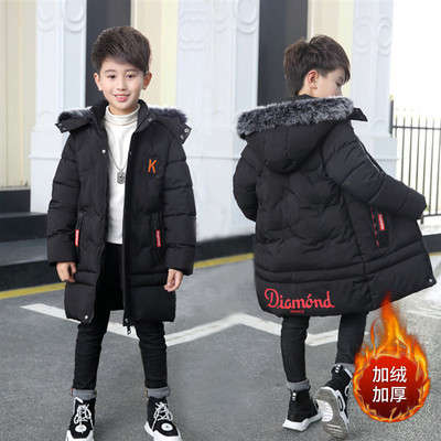 反季清仓男童棉衣中大童中长款外套棉服