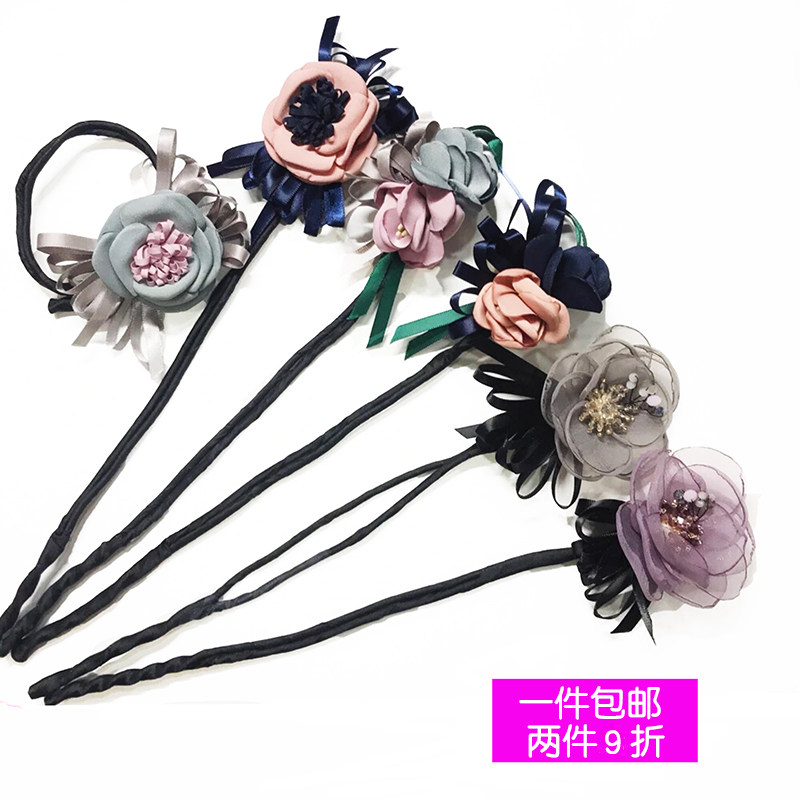Pellet Hair head Flowers Disc Hairdresser Lady Brief choreography Hair Accessories Styling Sloth God Instrumental 100 Fluffy Flower Buds Hair Accessories-Taobao
