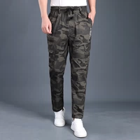 Черная цветочная прямая трубка [двойная промежуточная тонкая модель] Чистый хлопковый эластичный