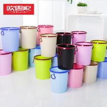 Large lidless kitchen bedroom living room bathroom household trash can small creative desktop plastic paper basket