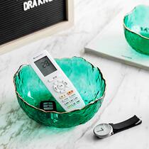 Light luxury Nordic ins desktop trash can small glass creative mini home bathroom living room coffee table decoration