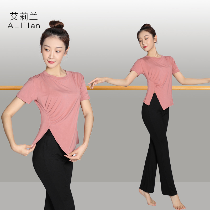Dance practice clothes female loose short-sleeved top teacher special physical training clothing summer modern practice dance suit
