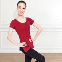 Dance practice uniform female slim dance dress Modal round face modern dance costume top yoga dance dress