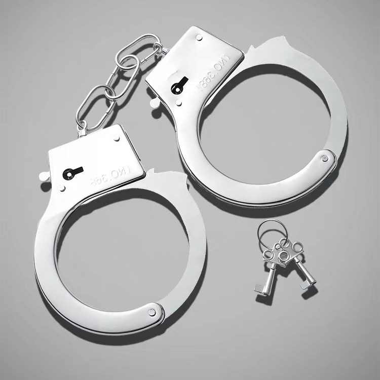 脱出ゲーム、コスプレ、バーパーティーの小道具、手錠、おもちゃ、男性用・女性用・子供用の足枷として使える、厚みがあって重い手錠。