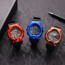 Childrens watch boys running multi - functional night light LED electronic watch toys anti - wreck waterproof middle school students