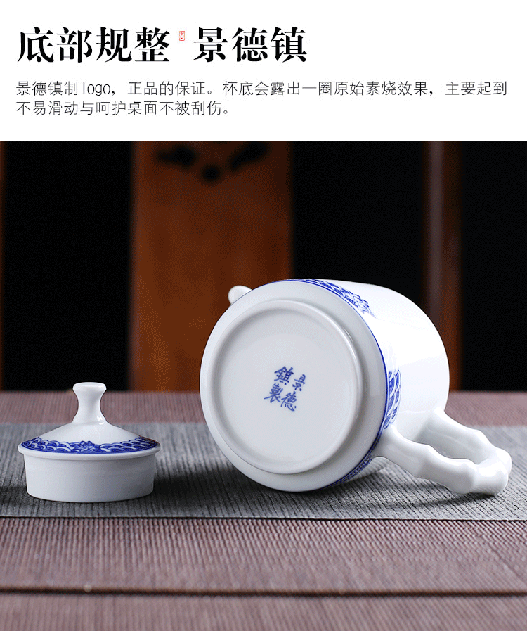 Jingdezhen up the fire which hand blue and white porcelain ceramic teapot teacup Chinese kung fu tea mercifully water pot