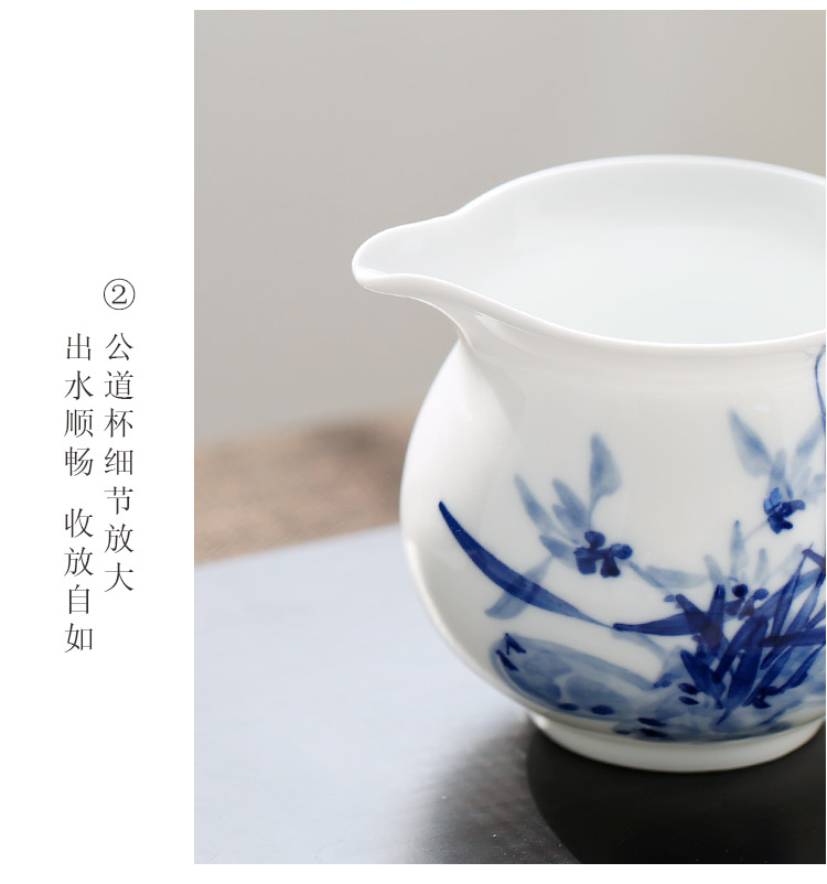 Jingdezhen up the fire which ceramic hand - made household utensils accessories fair keller of blue and white porcelain tea sea points