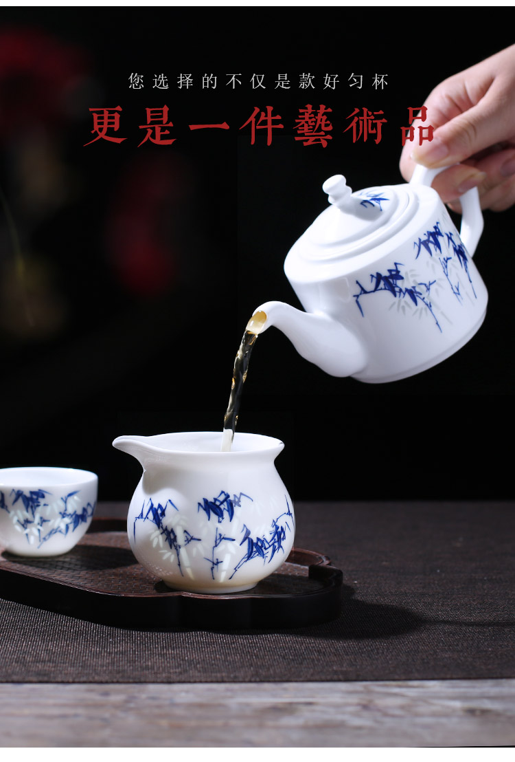 Jingdezhen up the fire which fair hand - made porcelain and exquisite porcelain cup single Chinese ceramic device and a cup of tea