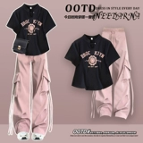 Летняя футболка с коротким рукавом, летние штаны